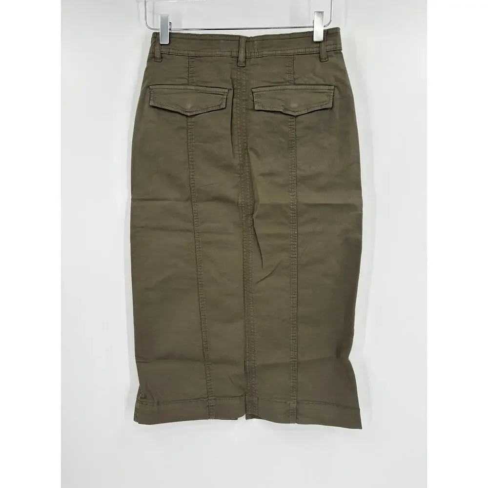 SANCTUARY Skirt Size 24 NEW Olive Green Midi Triple Threat Cargo Pockets